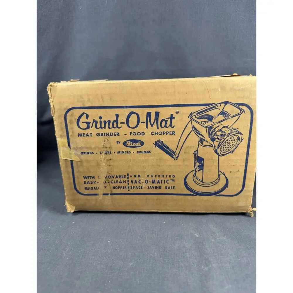 Vintage Rival Grind-o-Mat 358 Meat Grinder Food Chopper Incomplete for parts